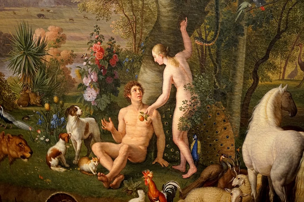 Adamo ed Eva nel Paradiso Terrestre - Musei Vaticani, Pinacoteca, dettaglio 4